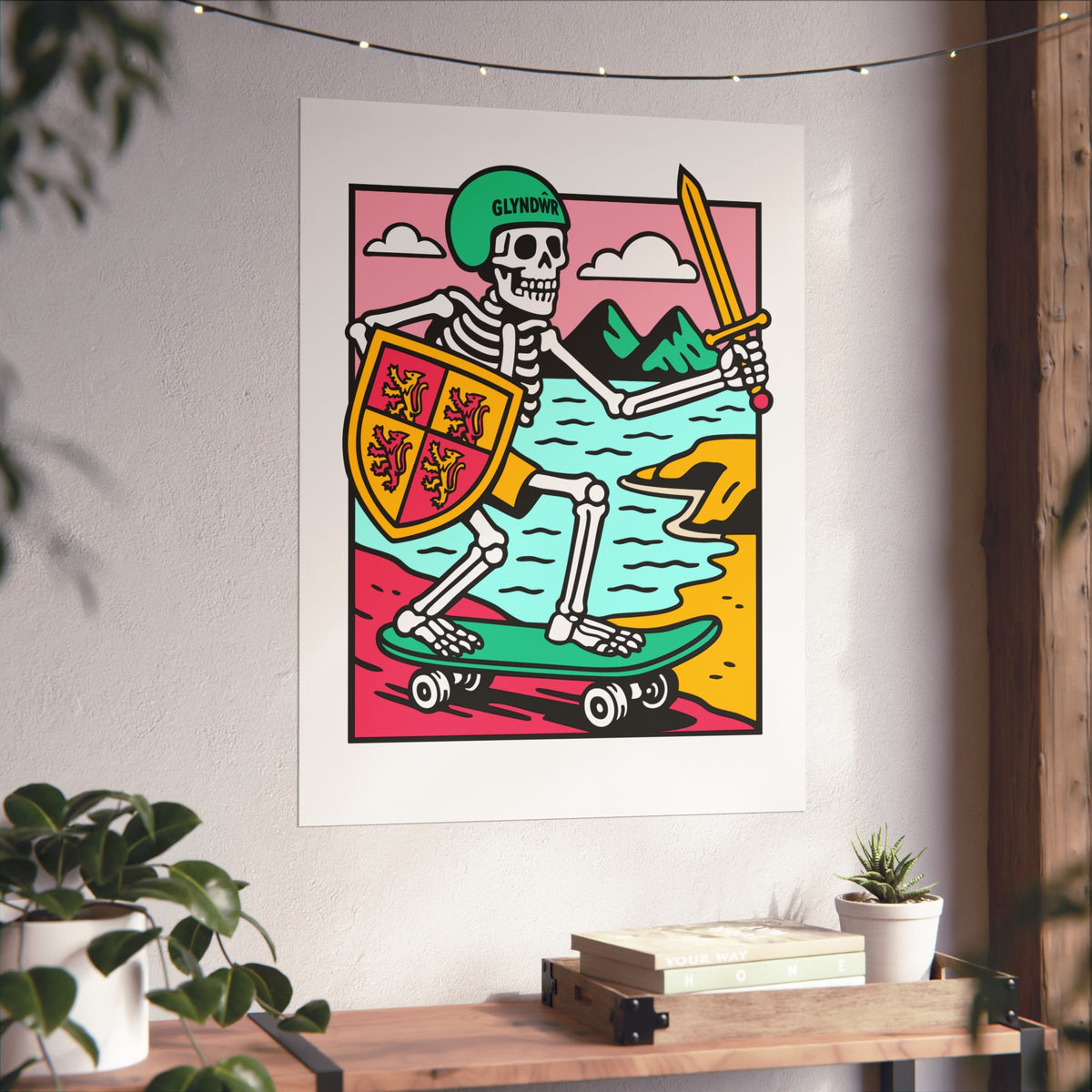 Owain Glyndŵr Skateboarding Fine Art Poster