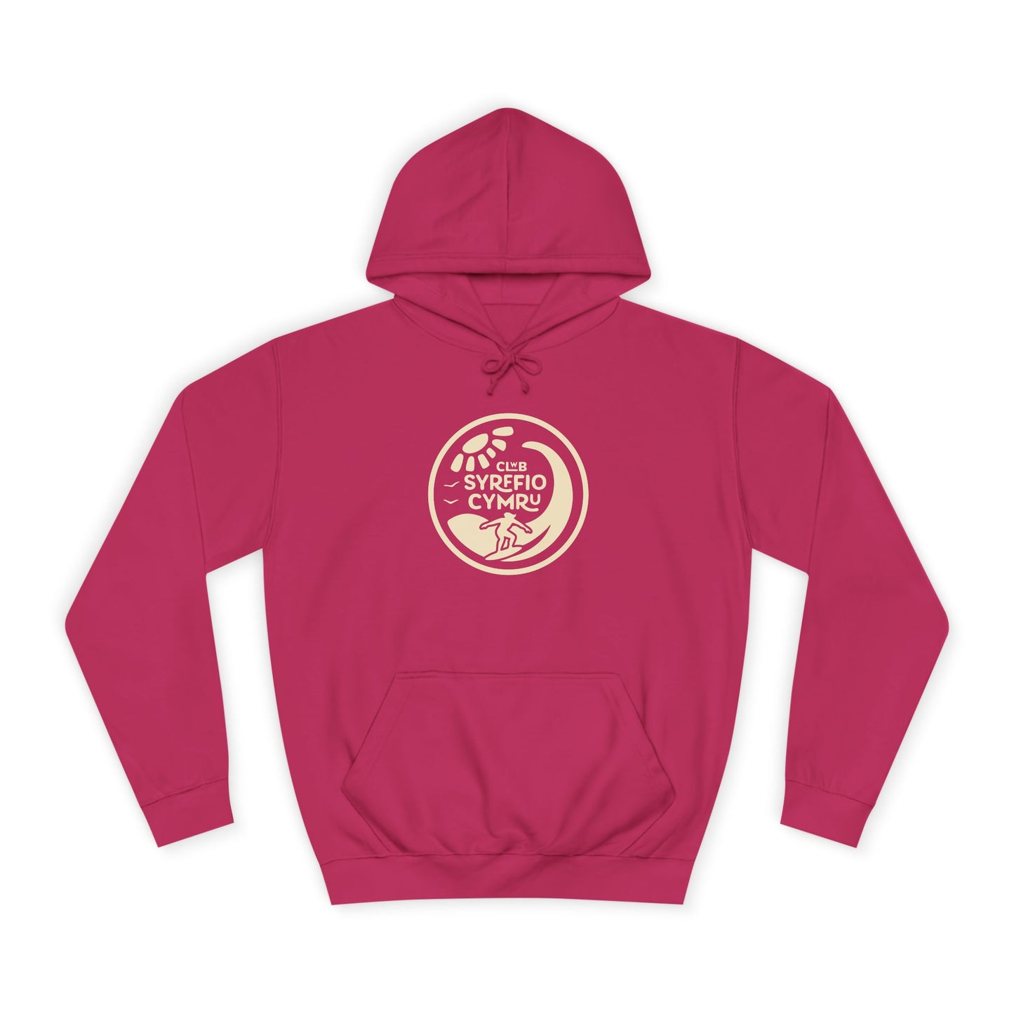 "Clwb Syrffio Cymru" Unisex Hoodie - Welsh Surfing Top