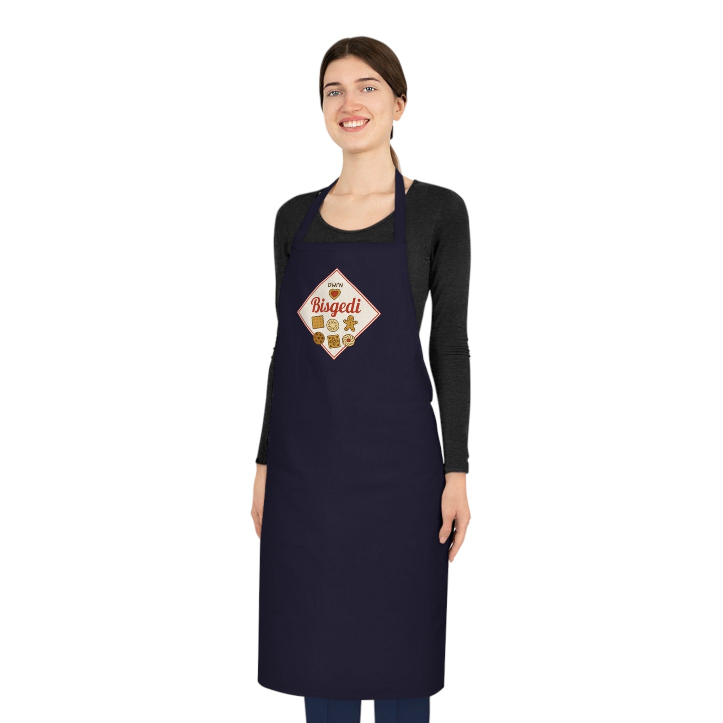 'Caru Bisgedi' Cotton Apron - I Love Biscuits