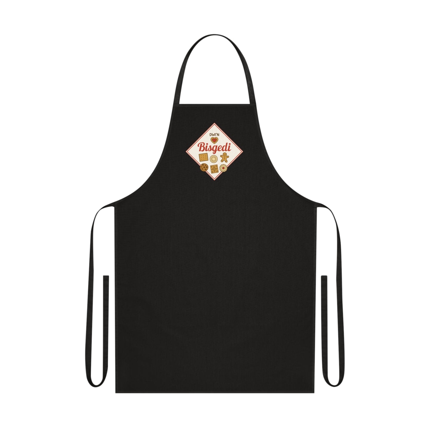 'Caru Bisgedi' Cotton Apron - I Love Biscuits