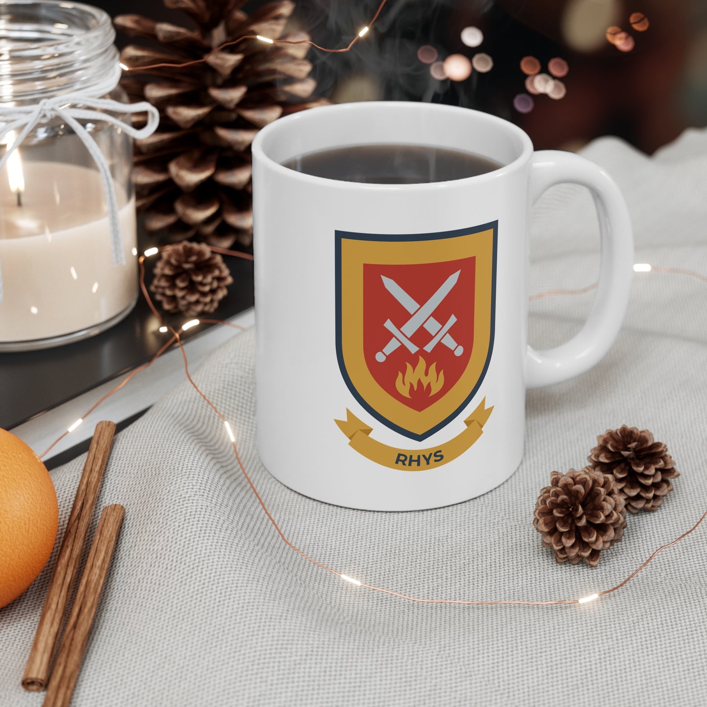 Rhys Coat Of Arms Mug - Welsh Heraldry