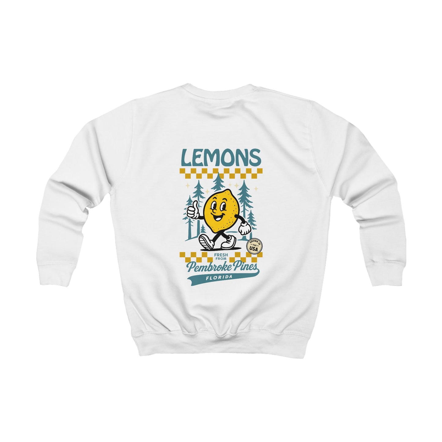 Kids Vintage Lemons Sweatshirt 'Pembroke Pines Florida'