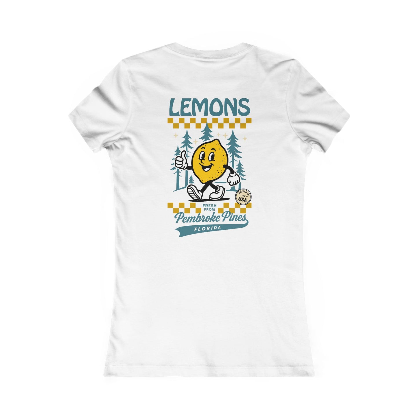 Women's Retro Lemon Tee -  Pembroke Pines (Double Sided)