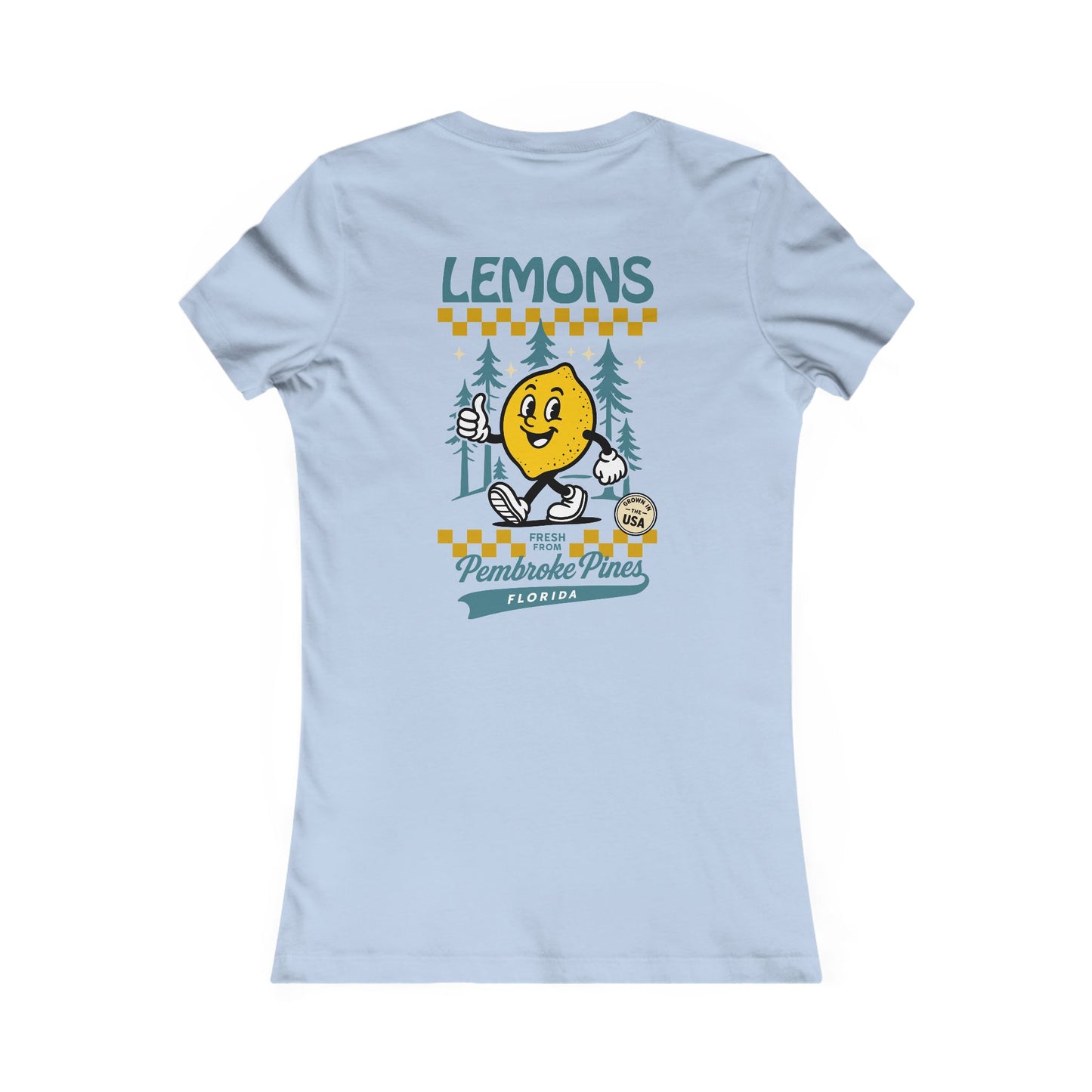 Women's Retro Lemon Tee -  Pembroke Pines (Double Sided)