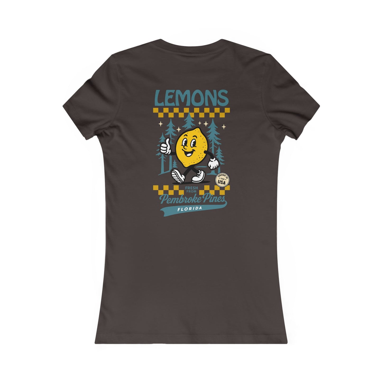 Women's Retro Lemon Tee -  Pembroke Pines (Double Sided)
