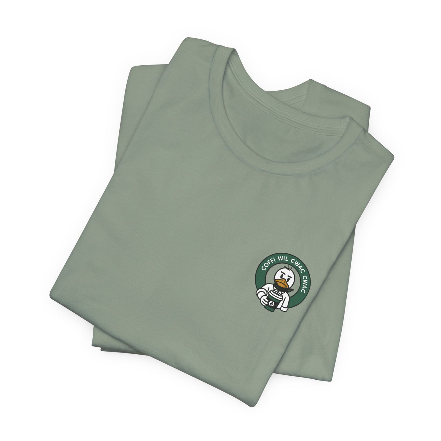 Wil Cwac Cwac Coffee Unisex T-shirt - Retro Cafe T-Shirt (Double Sided)