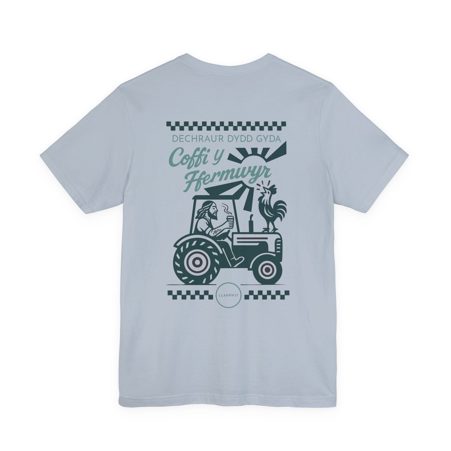 Coffi y Ffermwyr (Farmers Coffee) Unisex Tee - Double Sided
