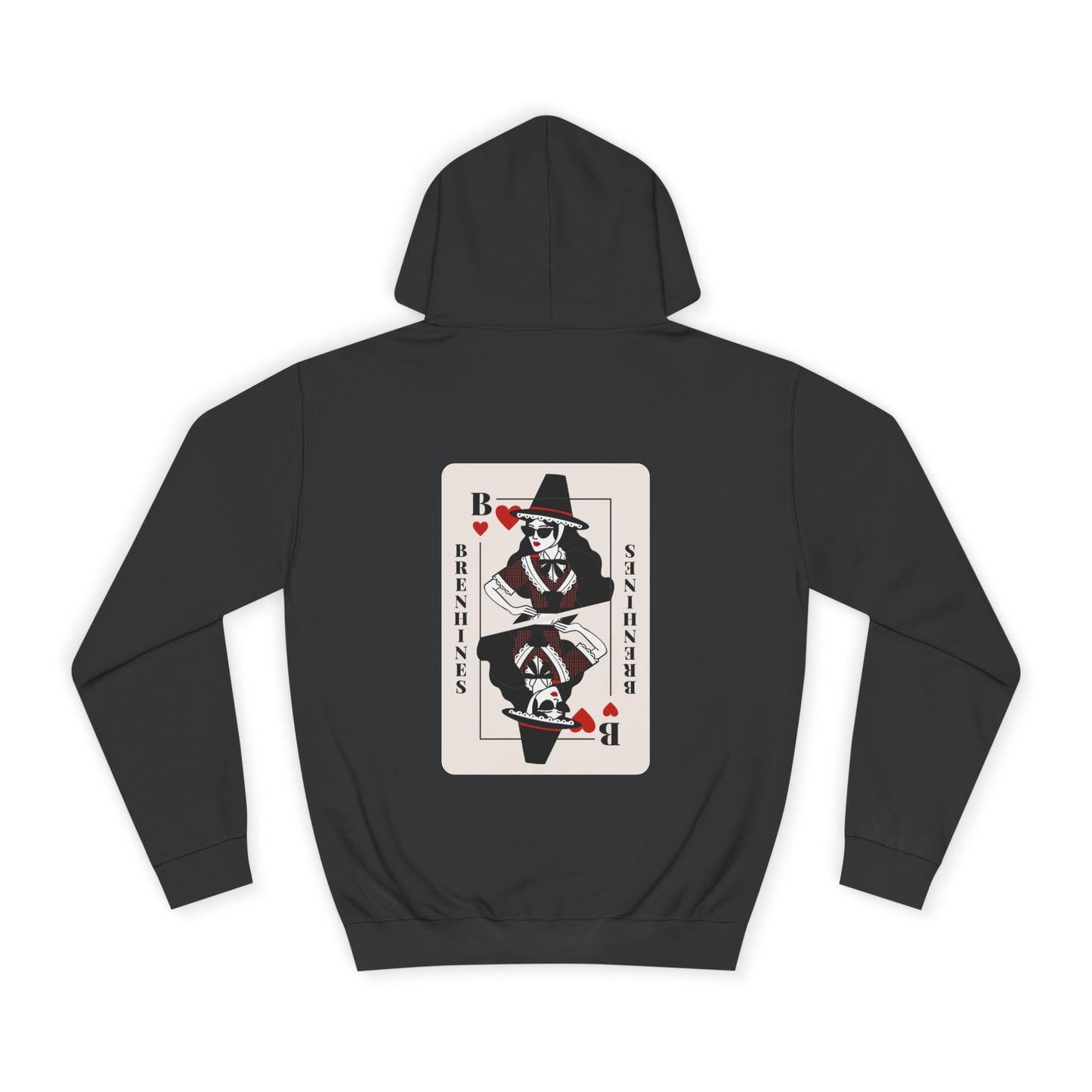 Welsh Playing Card Hoodie - 'Brenhines' (Double Sided)