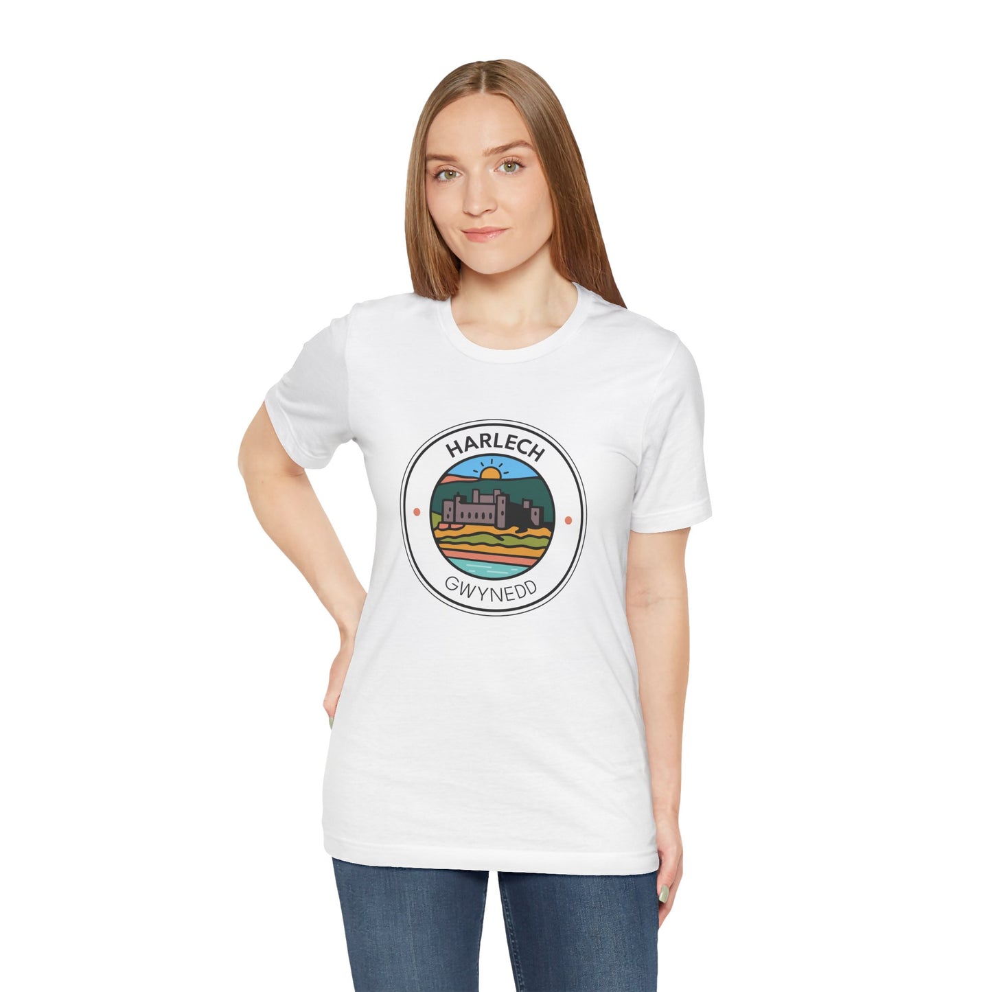 Harlech Graphic T-Shirt (Unisex) - Wales Coastal Landmark Tee