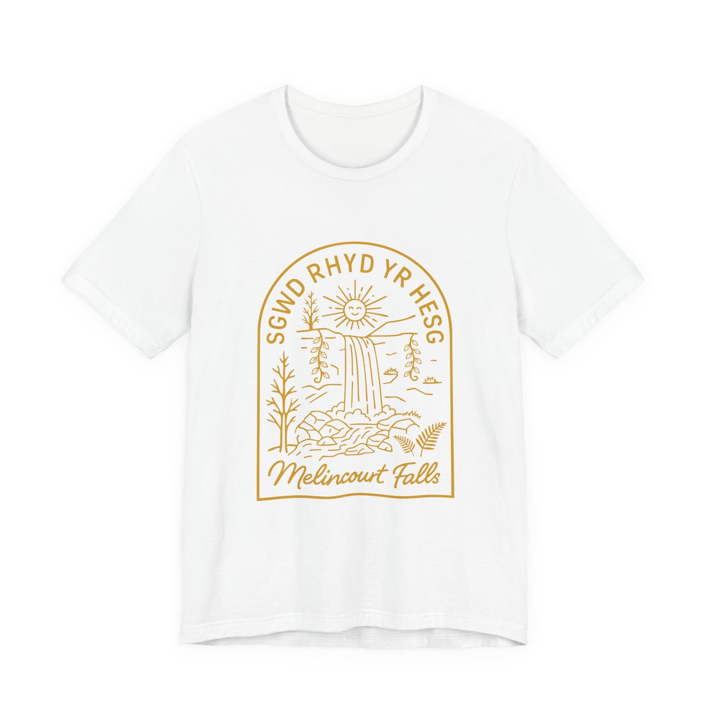 Melincourt Falls Waterfall Tee (Unisex) — 'Sgwd Rhyd Yr Hesg' Resolven Graphic Shirt