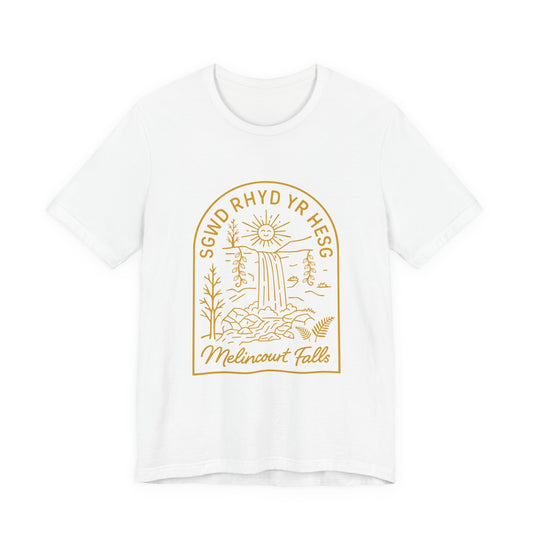 Melincourt Falls Waterfall Tee (Unisex) — 'Sgwd Rhyd Yr Hesg' Resolven Graphic Shirt