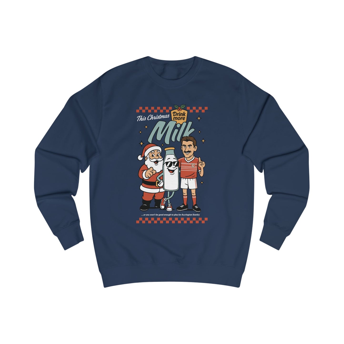 Retro Ian Rush Christmas Jumper  - Milk Advert Sweatshirt