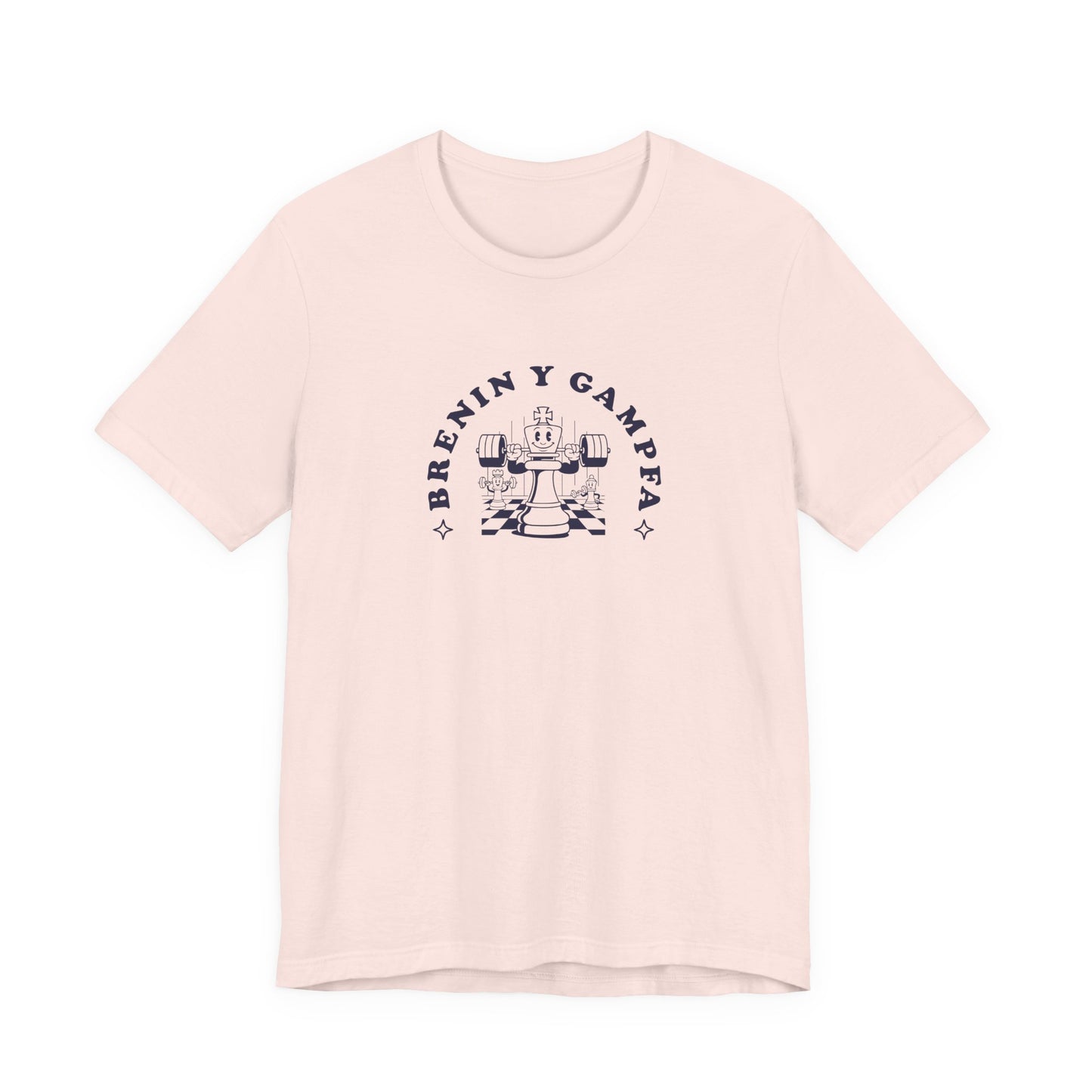 'Brenin y Gampfa'  Retro Chess T-Shirt (Unisex) - Vintage King of the Gym Welsh T-Shirt