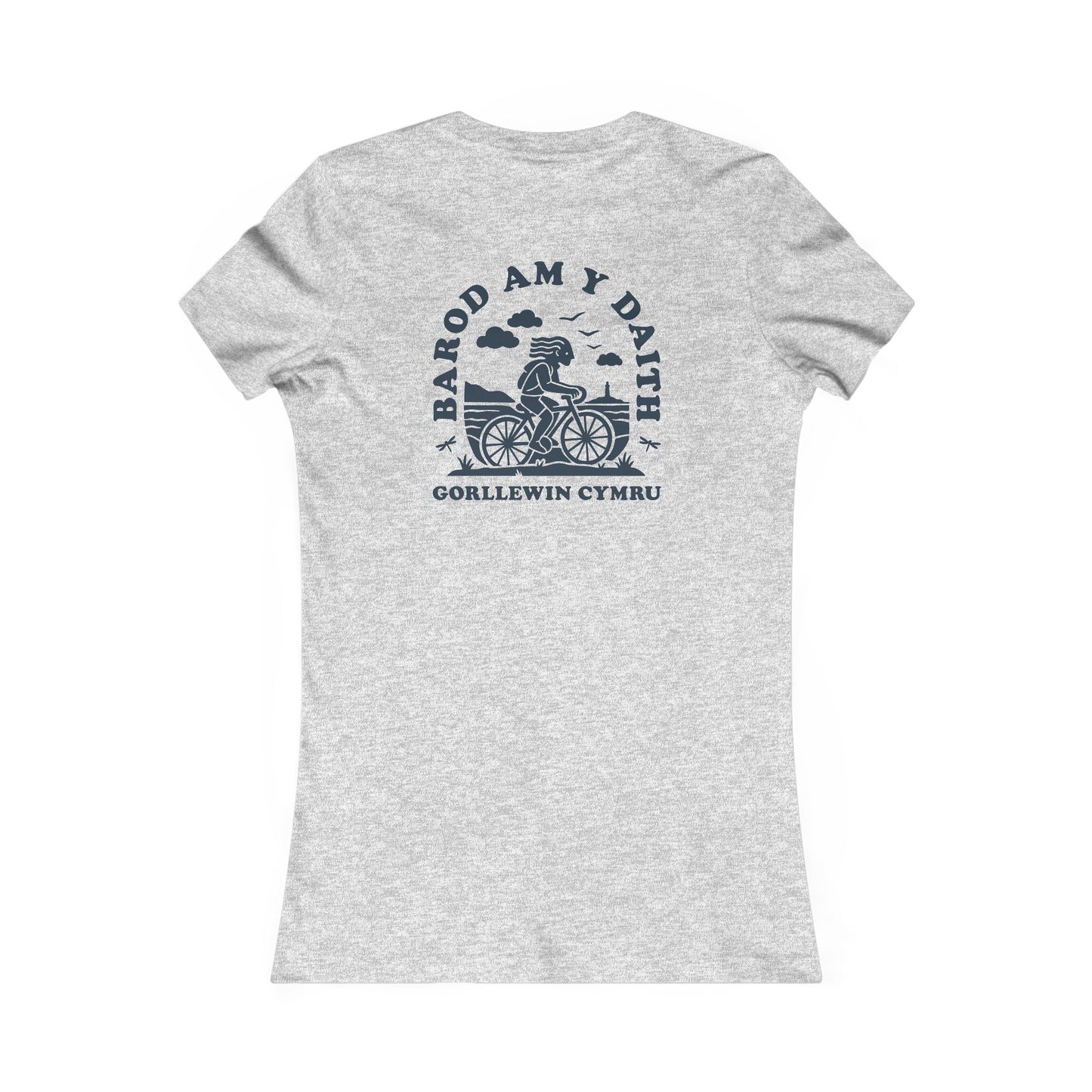 Women's West Wales Cycling Tee - 'Barod Am Y Daith' (Double Sided)