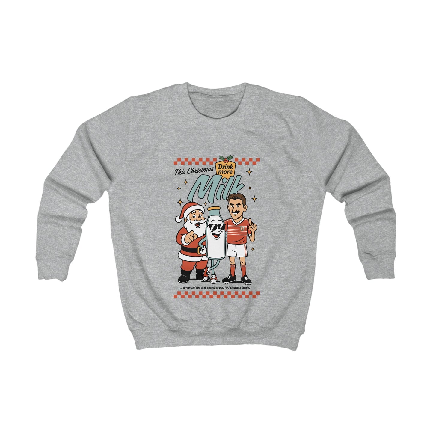 Kids Ian Rush Retro Christmas Jumper –This Christmas Drink More Milk