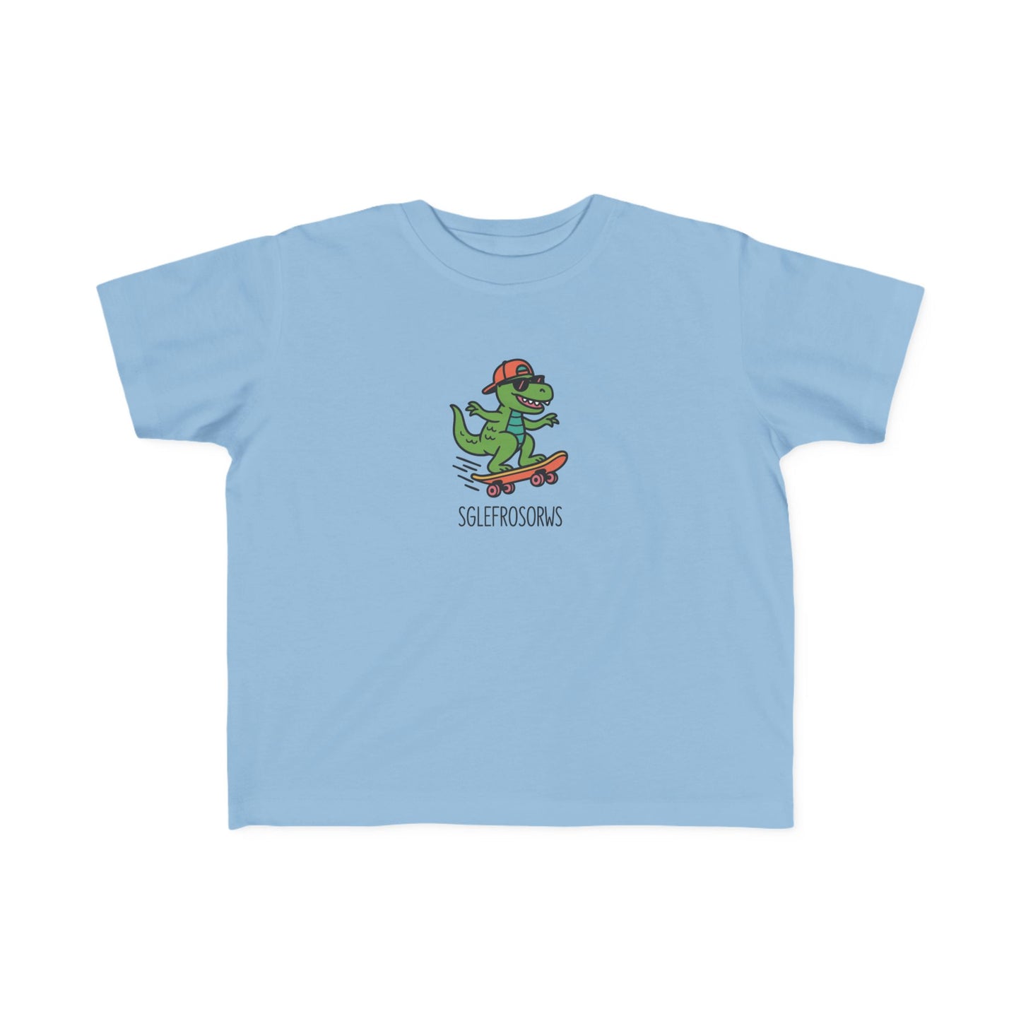 Toddler Dinosaur Skateboarding T-Shirt - 'Sglefrosorws'