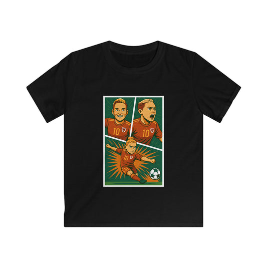 Kids Jess Fishlock Football Hero Tee — Anime Inspired, Comic Book Style