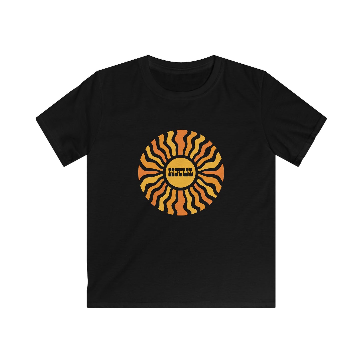 Kids Retro Orange Sunburst T-Shirt - "Haul"