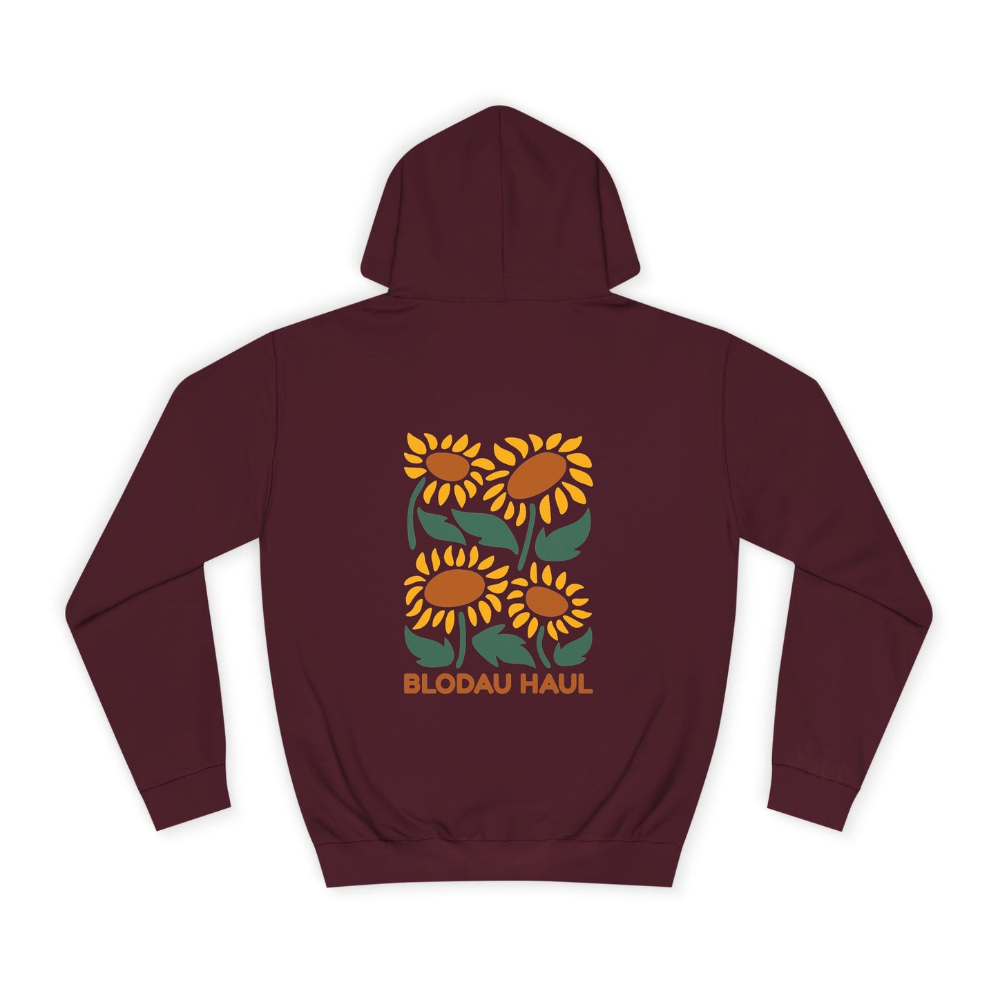 Retro Sunflower 'Blodau Haul' Unisex Hoodie (Double Sided)