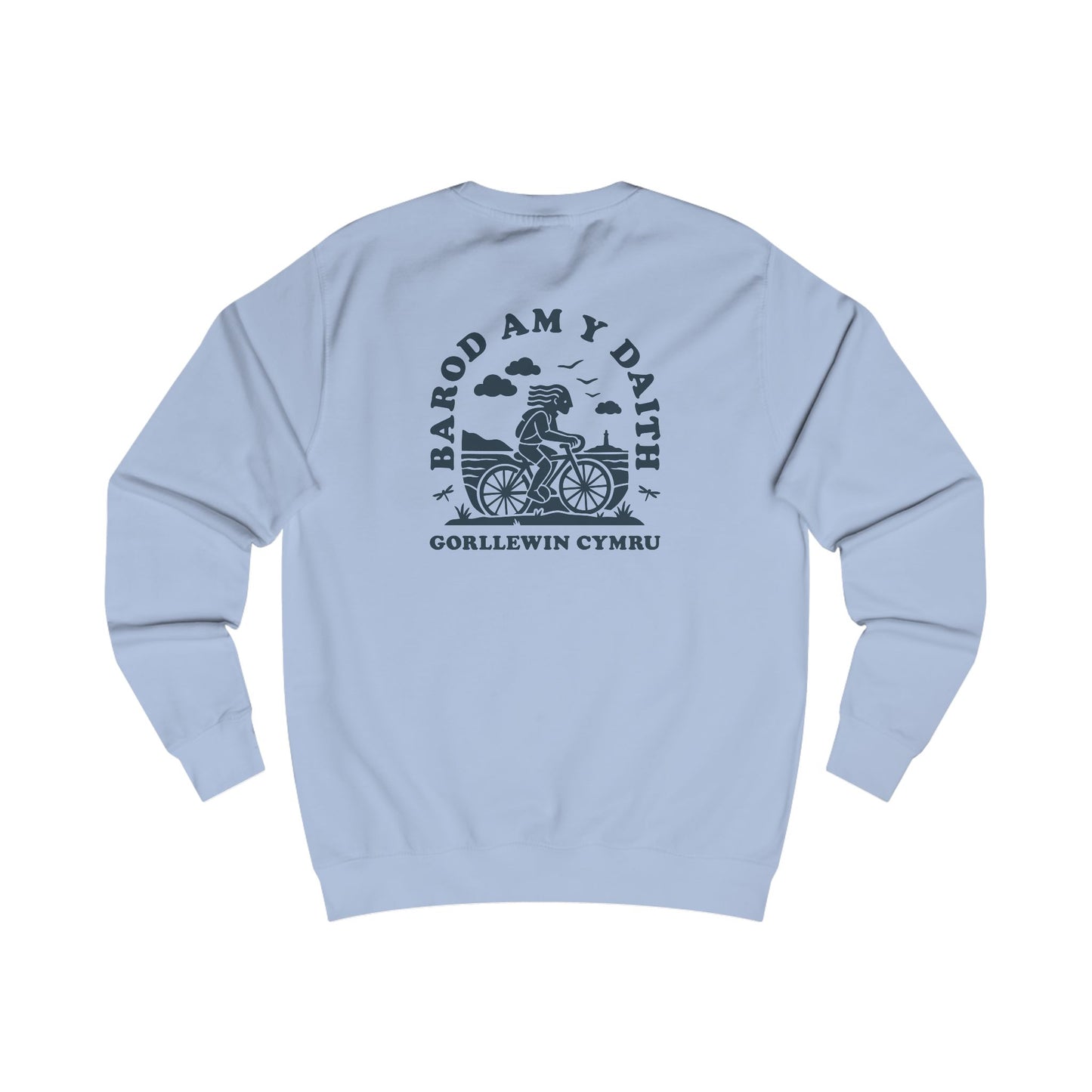 West Wales Cycling Unisex Sweatshirt (Double Sided) - 'Barod Am Y Daith'