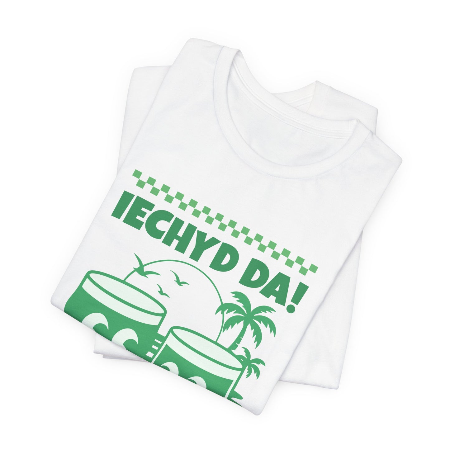 Retro 'Iechyd Da' Unisex T-Shirt - Welsh Language Tee