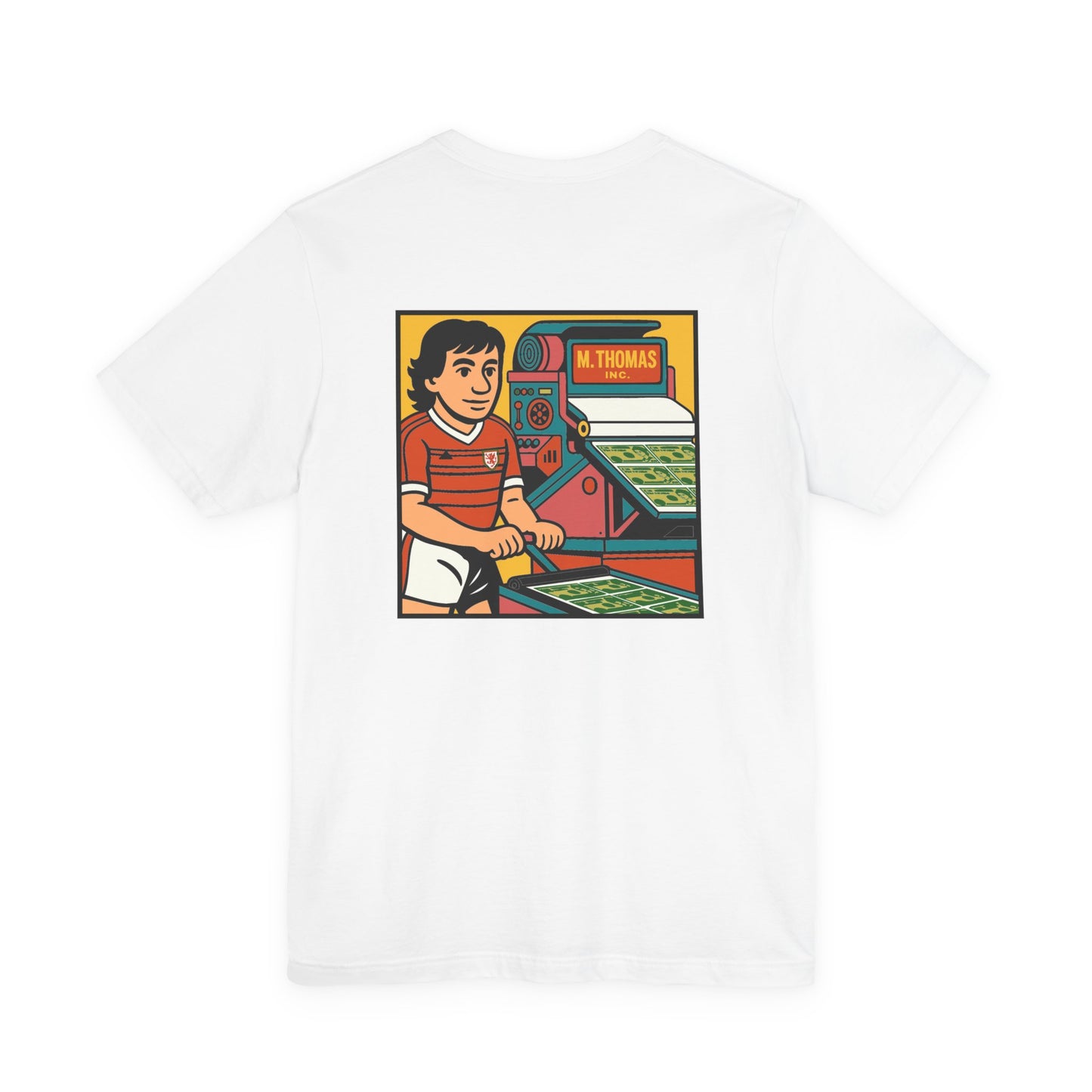 Mickey Thomas 'Magic Money Machine' - Retro Wales Kit Unisex T-Shirt (Double Sided)