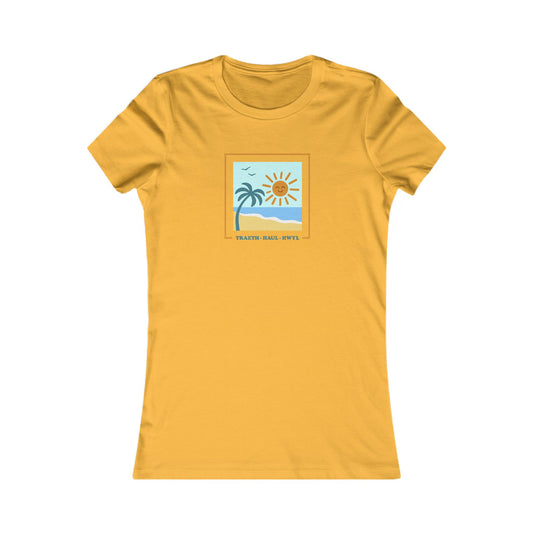 Women's Beach Tee - 'Traeth, Haul, Hwyl'