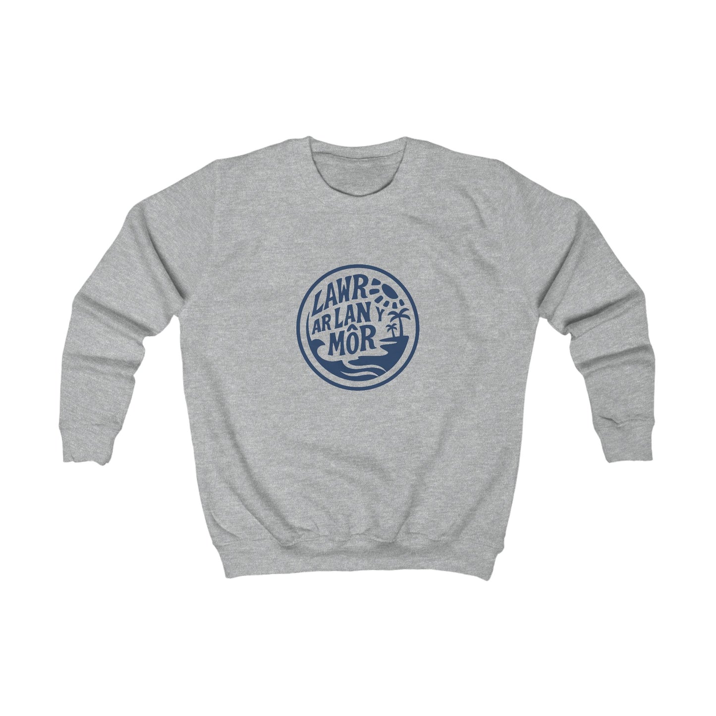 Kids Beach Sweatshirt - 'Lawr Ar Lan y Môr'
