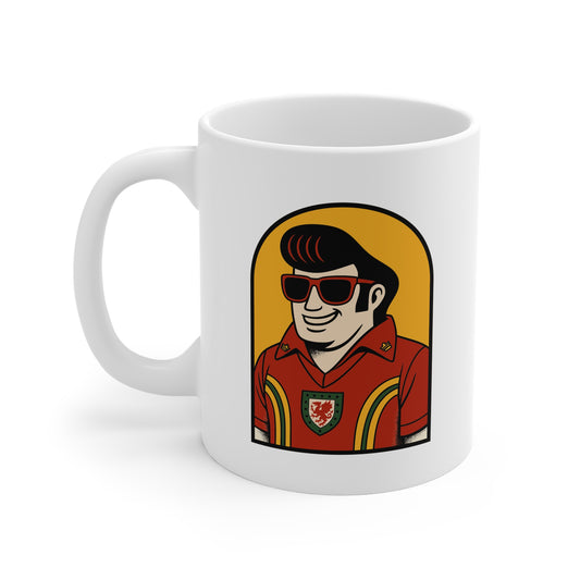 Retro Elvis 70s Welsh Kit Mug