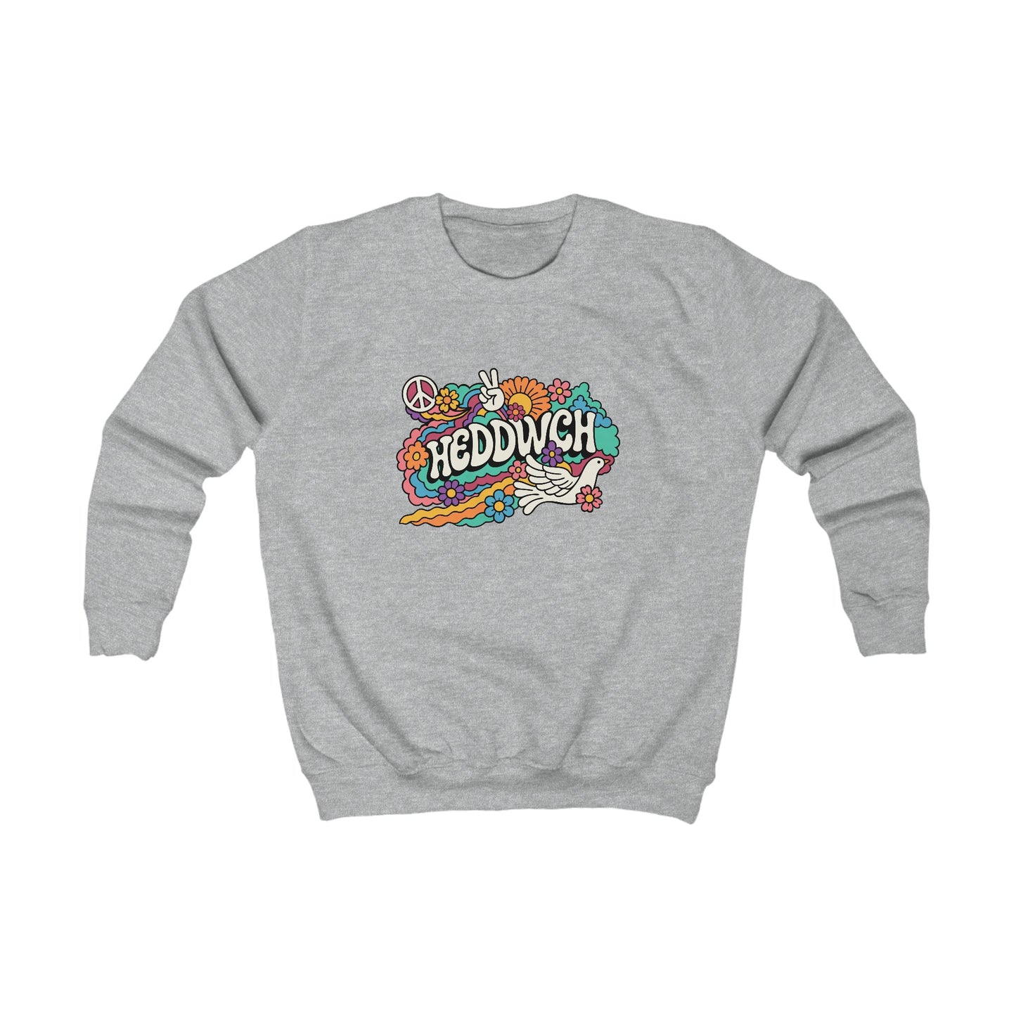 Kids Retro 'Heddwch' Jumper