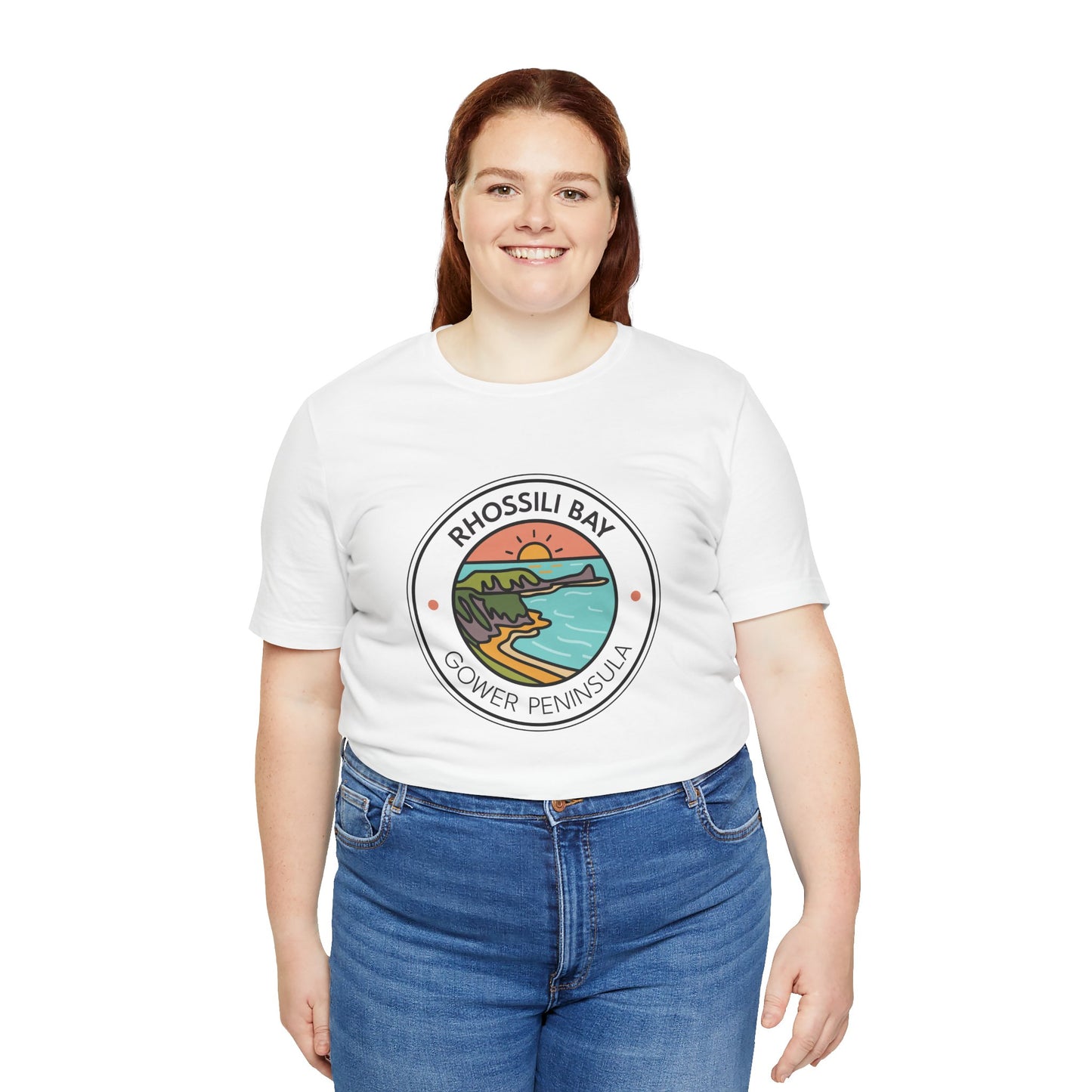 Rhossili Bay Gower Peninsula Graphic T-Shirt (Unisex)
