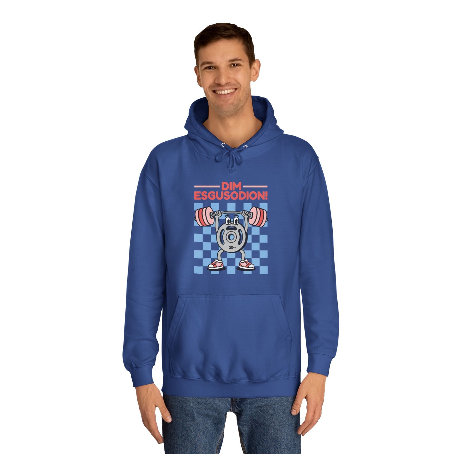 'Dím Esgusodion!' Retro Motivational Hoodie - No Excuses!