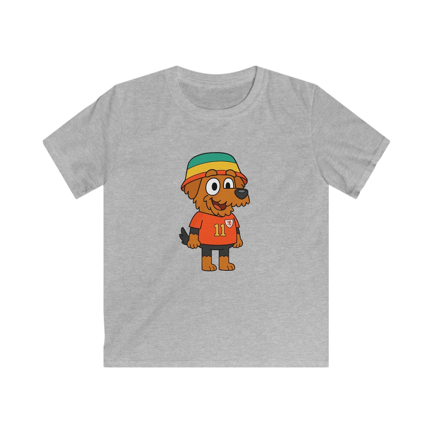 Cute Welsh Terrier Cartoon Dog Kids T-Shirt (Wales Bucket Hat)