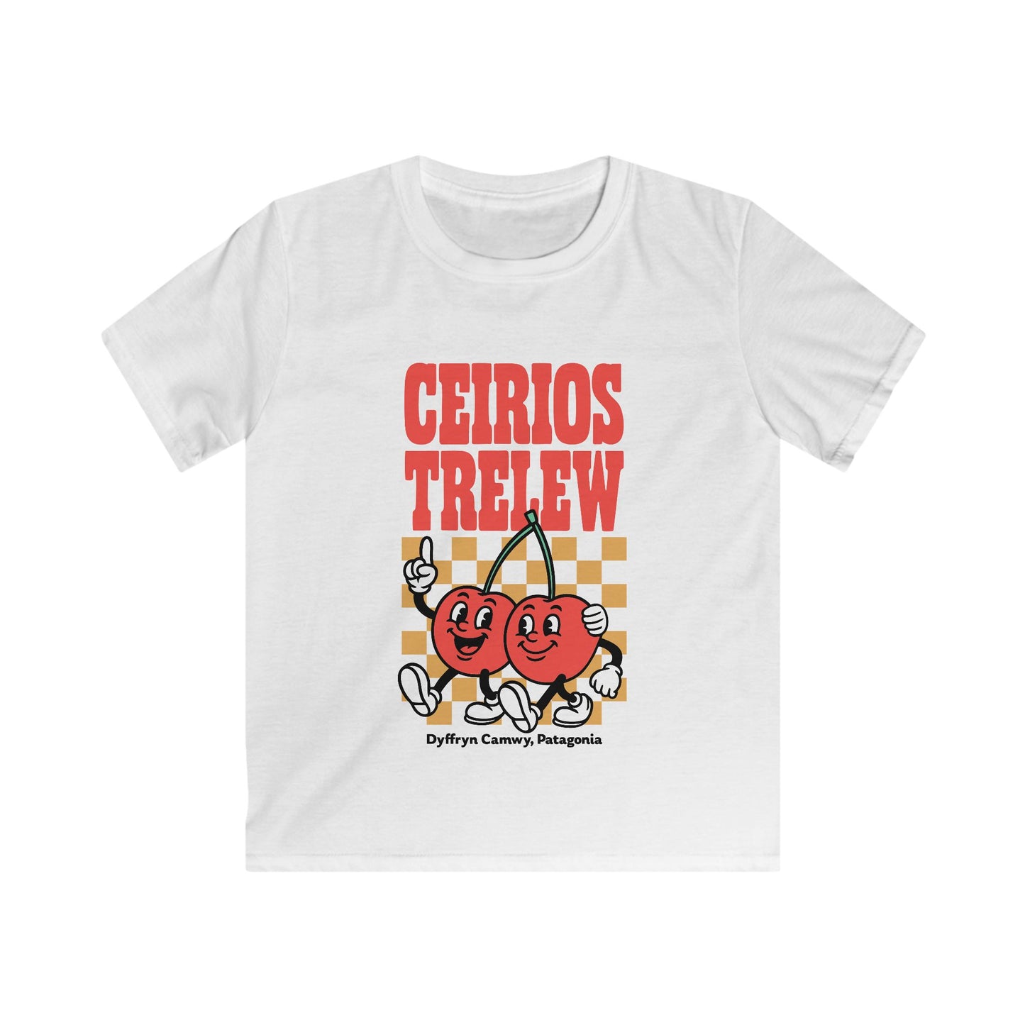 Retro Kids Cherries Tee — Ceirios Trelew (Patagonia) - Cartoon T-Shirt