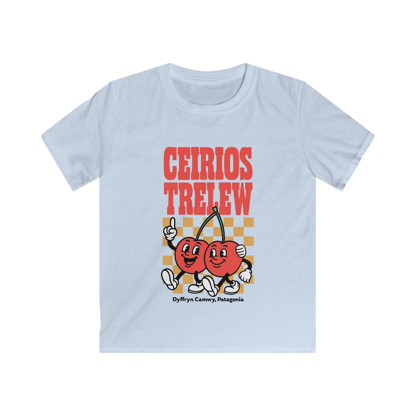 Retro Kids Cherries Tee — Ceirios Trelew (Patagonia) - Cartoon T-Shirt