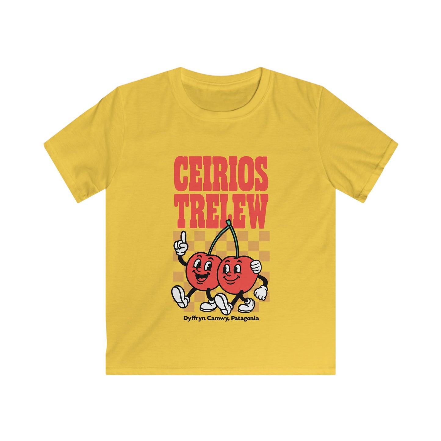 Retro Kids Cherries Tee — Ceirios Trelew (Patagonia) - Cartoon T-Shirt
