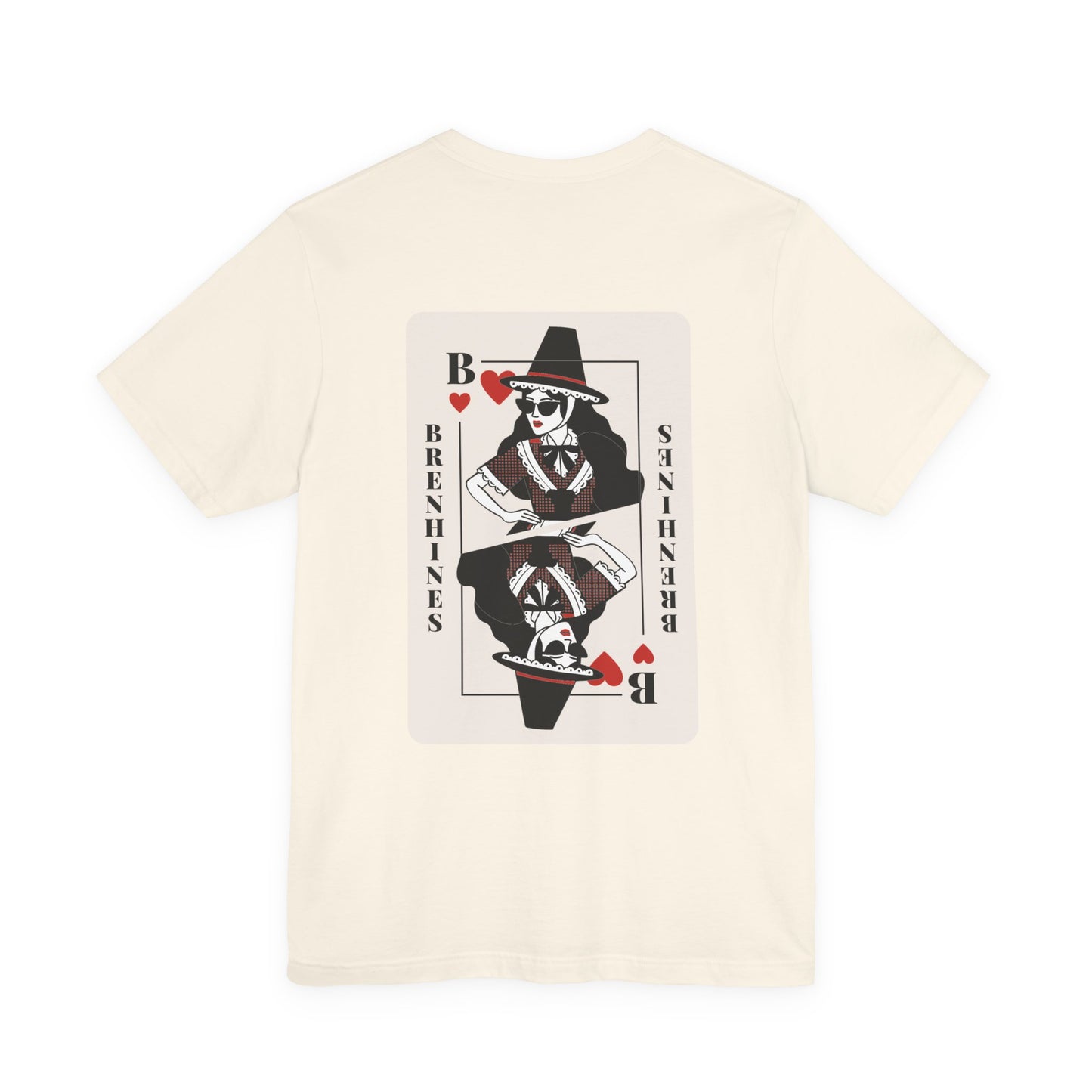 Queen of Hearts Unisex Tee - "Brenhines" (Double Sided)