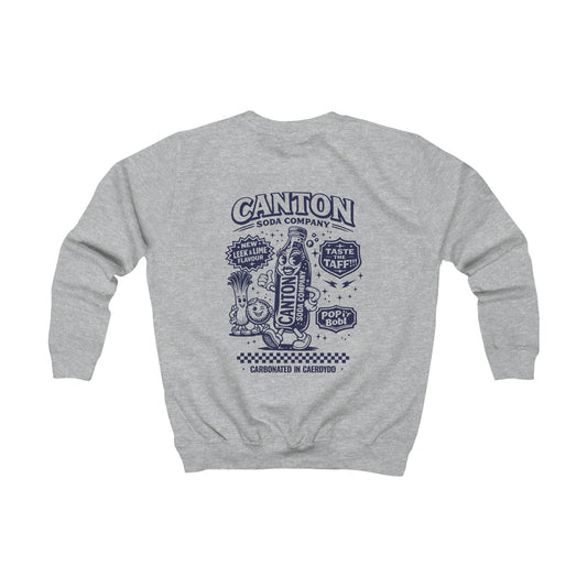 Kids Soda Pop Sweatshirt - Canton Soda Co Retro Drinks Jumper (Double Sided)