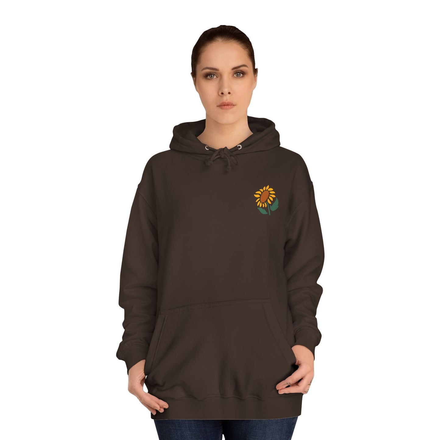 Retro Sunflower 'Blodau Haul' Unisex Hoodie (Double Sided)