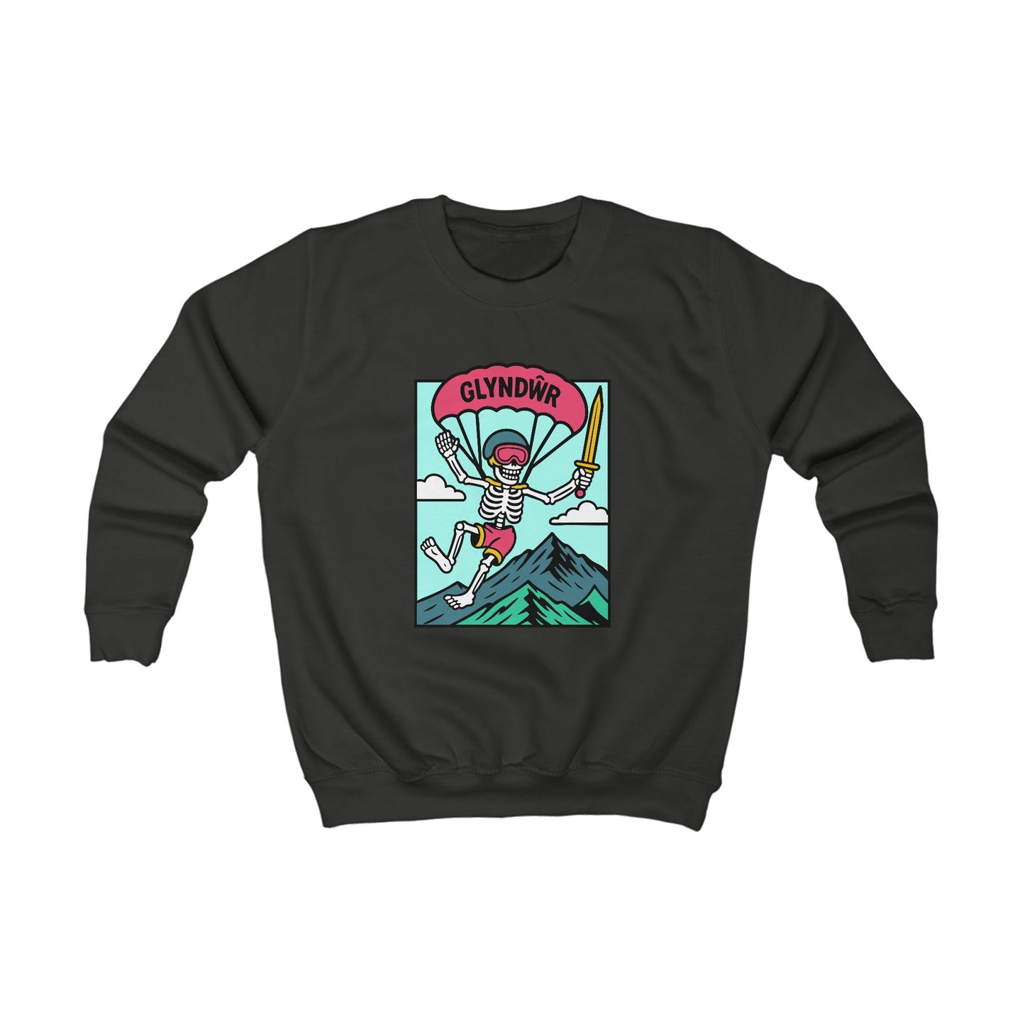 Kids Skeleton Glyndŵr Jumper - Parachute Design