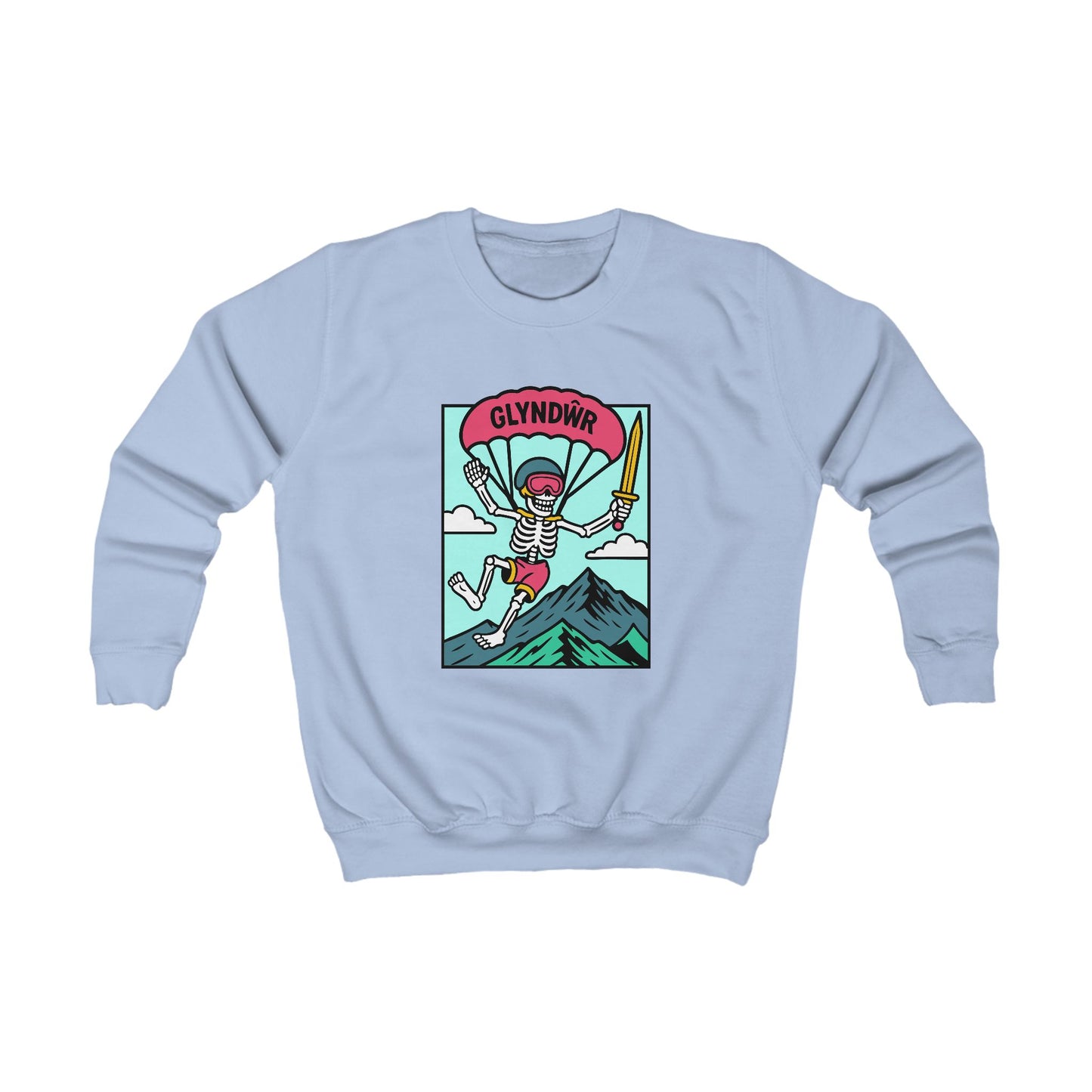 Kids Skeleton Glyndŵr Jumper - Parachute Design