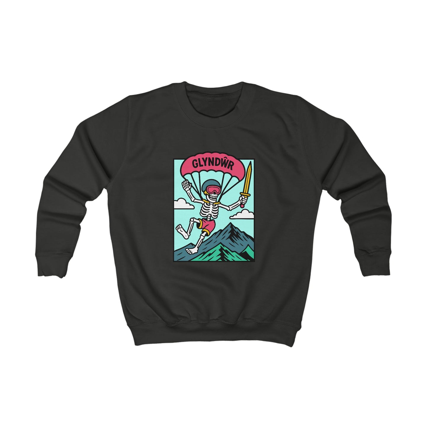 Kids Skeleton Glyndŵr Jumper - Parachute Design