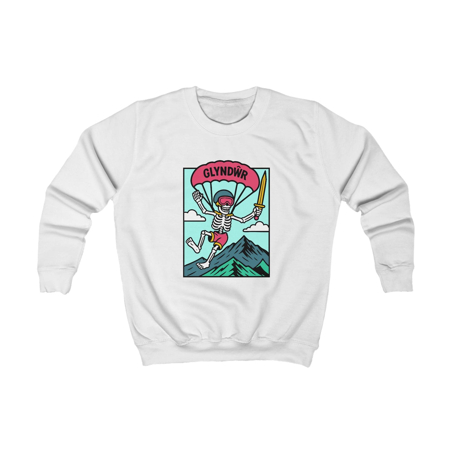 Kids Skeleton Glyndŵr Jumper - Parachute Design