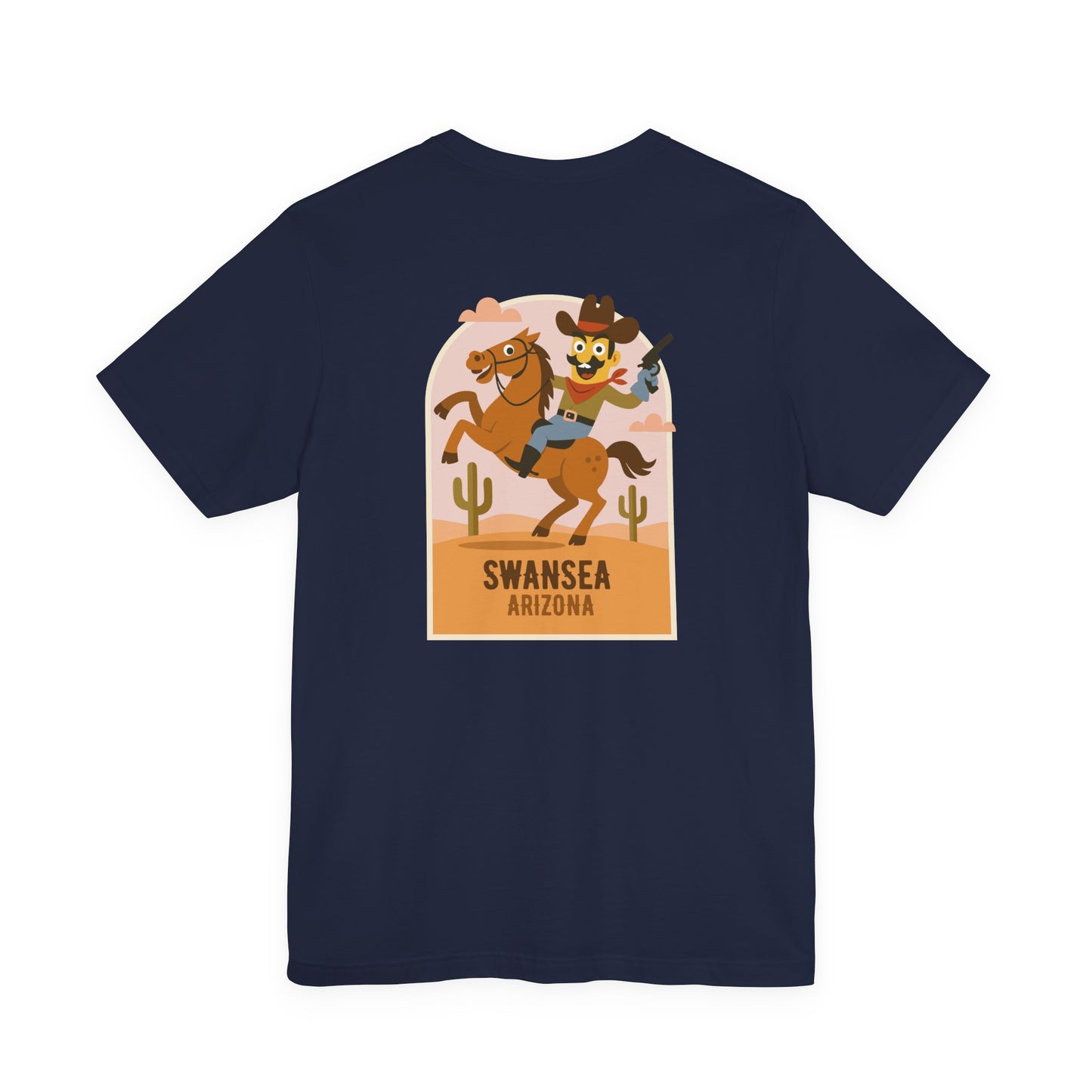 Swansea Arizona Cowboy Unisex Tee — Rodeo Western T‑Shirt (Double Sided)