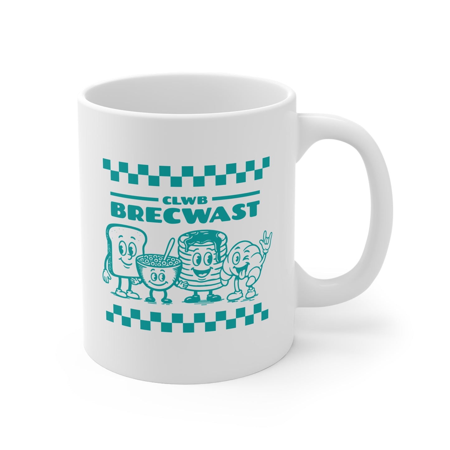 'Clwb Brecwast' Mug - Retro Breakfast Club Design
