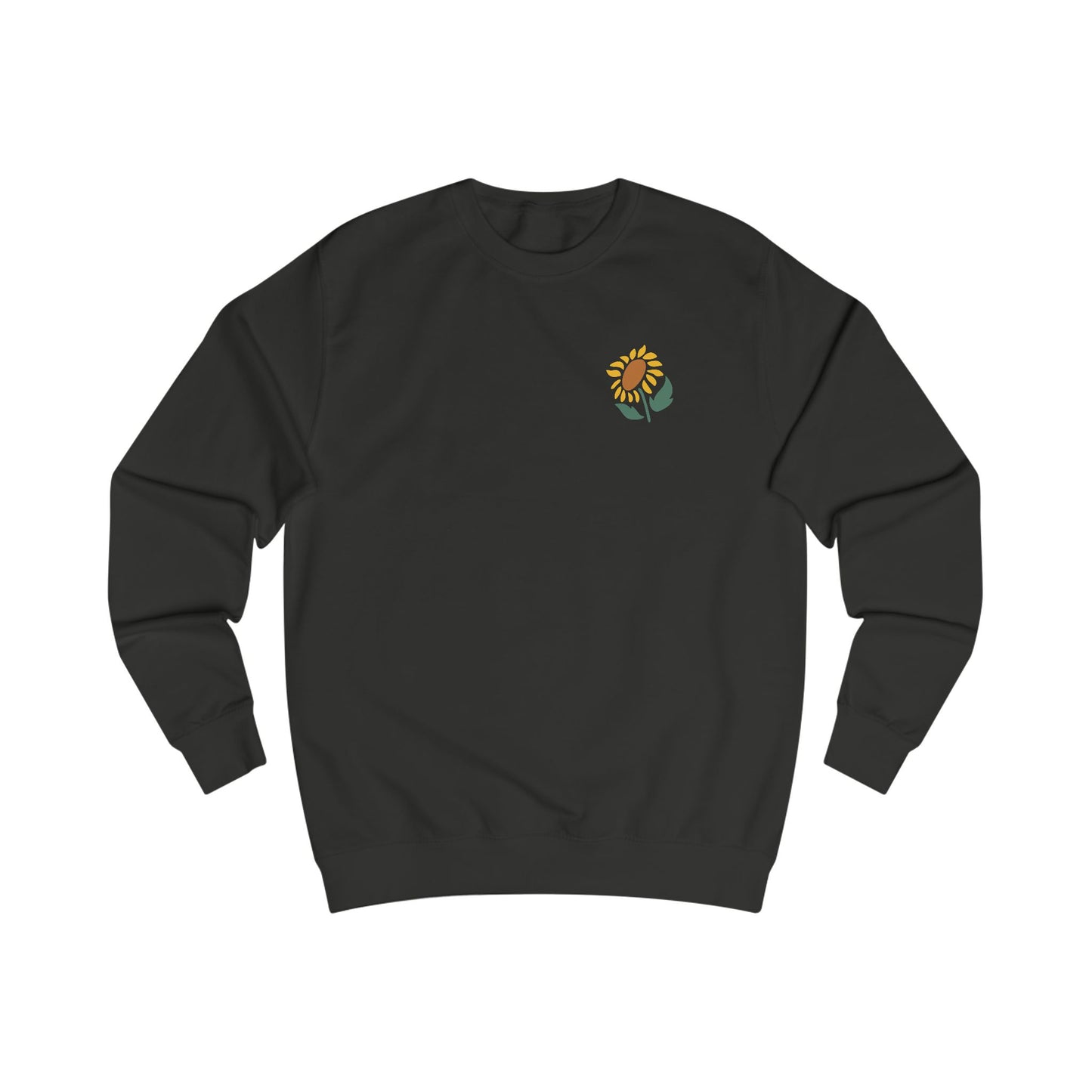 Sunflower Unisex Sweatshirt - 'Blodau Haul' Floral Crewneck (Double Sided)