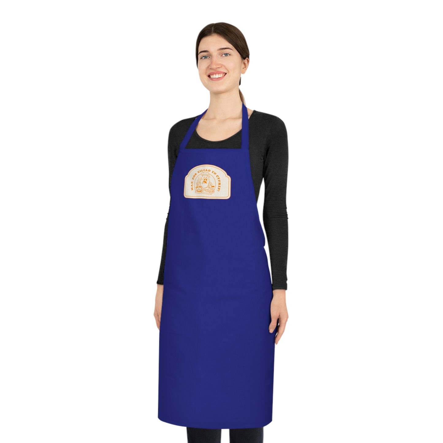 Every Second Counts Chef Apron 'Mae Pob Eiliad Yn Cyfrif'
