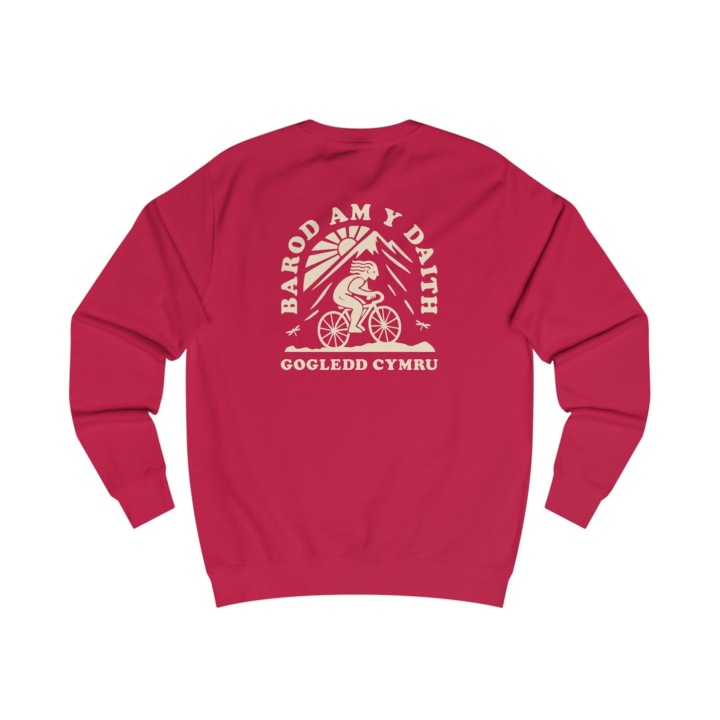 'Gogledd Cymru' Cycling Unisex Sweatshirt - 'Barod Am Y Daith'