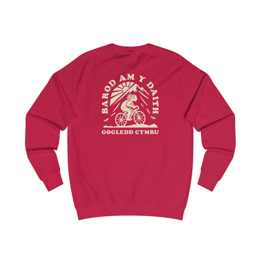 'Gogledd Cymru' Cycling Unisex Sweatshirt - 'Barod Am Y Daith'