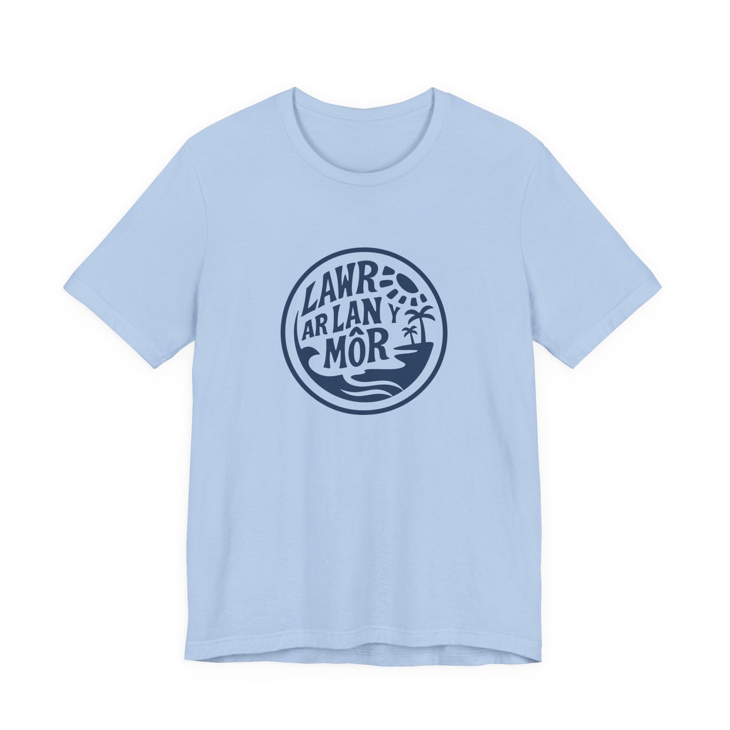 'Lawr Ar Lan y Môr' Coastal Welsh Graphic Tee (Unisex)